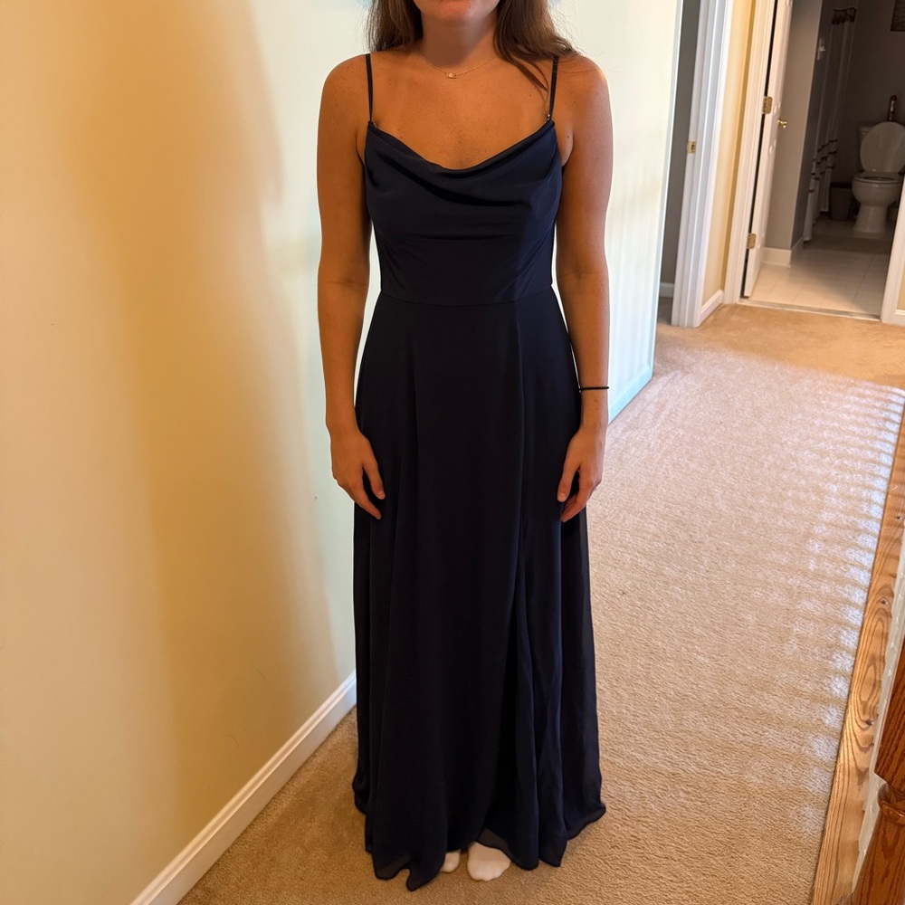 David's Bridal Marine Blue Dress Size 8